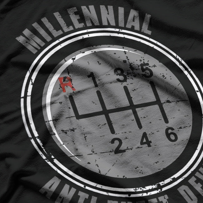 Manual Gearbox: Millennial Anti-Theft Device T-Shirt