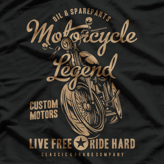 Motorcycle Legend: Ride Fast, Live Free T-Shirt