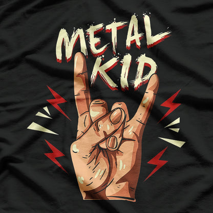 Metal Kid: Rock On Hand Gesture T-Shirt