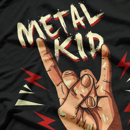 Metal Kid: Rock On Hand Gesture T-Shirt