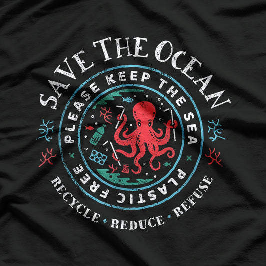 Ocean Conservation – Please Keep the Sea Plastic-Free Eco T-Shirt