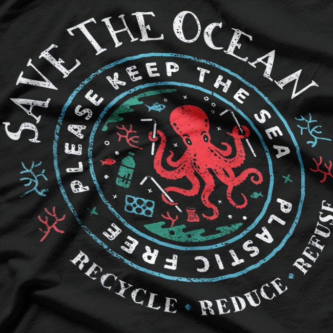 Ocean Conservation – Please Keep the Sea Plastic-Free Eco T-Shirt