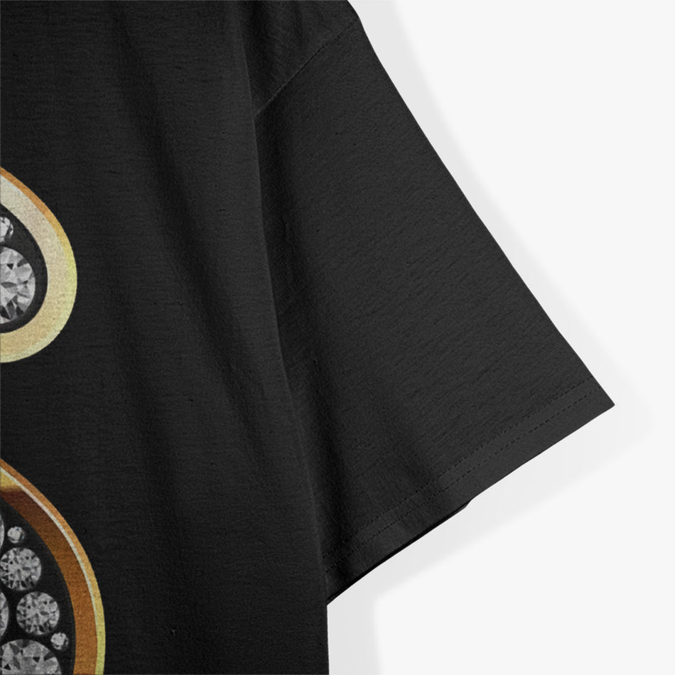 Gold Dollar Sign with Diamonds: Hustle in Style T-Shirt