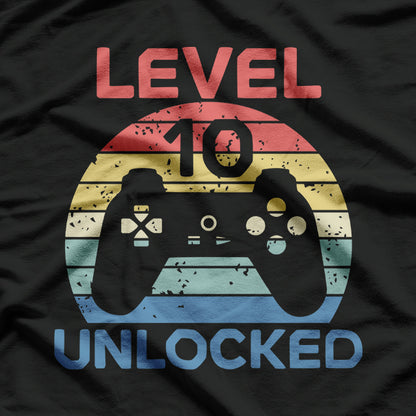 Level 10 Unlocked: Epic Gamer Birthday T-Shirt