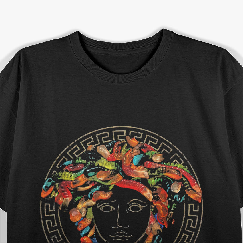 Medusa Colorful Hair Greek Mythology Art T-Shirt