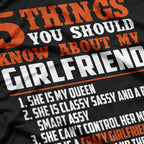5 Things You Should Know About My Girlfriend T-Shirt