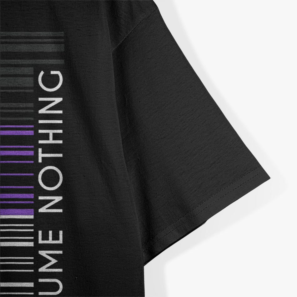 Assume Nothing: Nonbinary Flag Barcode Statement T-Shirt
