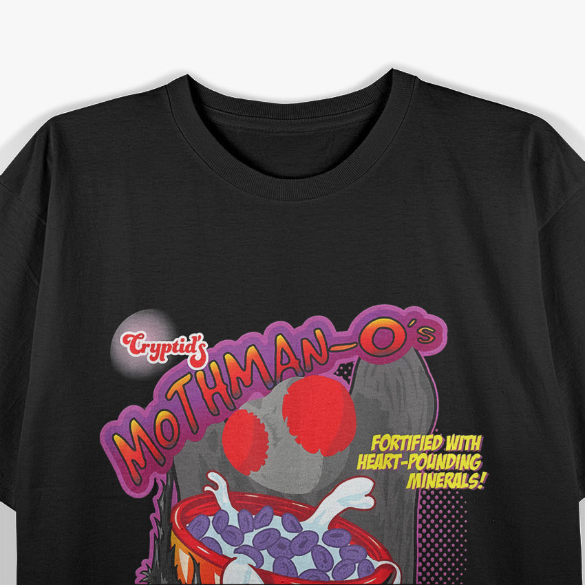 Funny Mothman Cereal – Cryptid Monster Mashup Parody T-Shirt