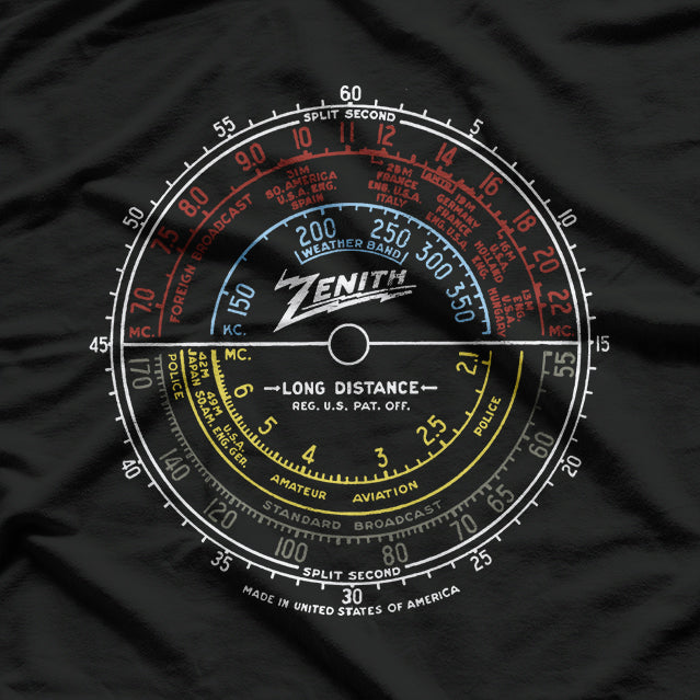 Ham Radio Zenith Dial Vintage T-Shirt