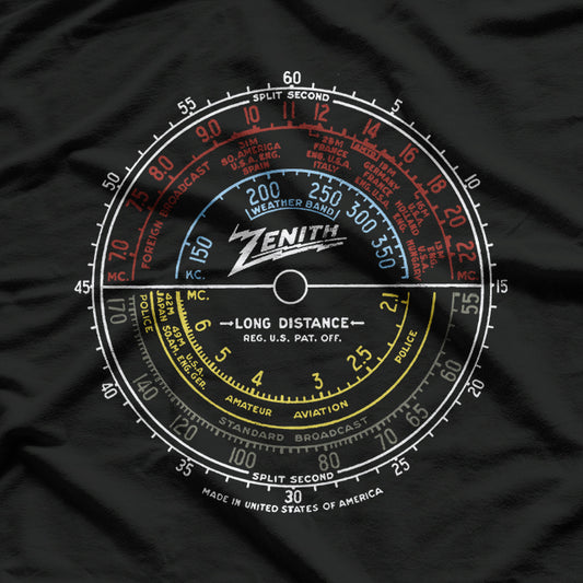 Ham Radio Zenith Dial Vintage T-Shirt