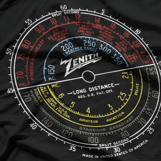 Ham Radio Zenith Dial Vintage T-Shirt