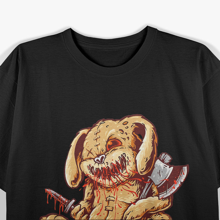 Creepy Bloody Rabbit Doll: Horror Vibes T-Shirt