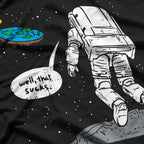 Astronaut Landing on Flat Earth: Well, That Sucks T-Shirt