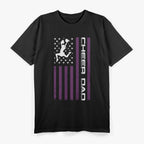 US Flag Cheer Dad Proud Cheerleading Father Sports Fan T-Shirt