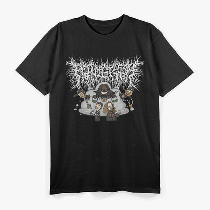 PeelingFlesh Retro Deathcore Music Band Fans Graphic T-Shirt