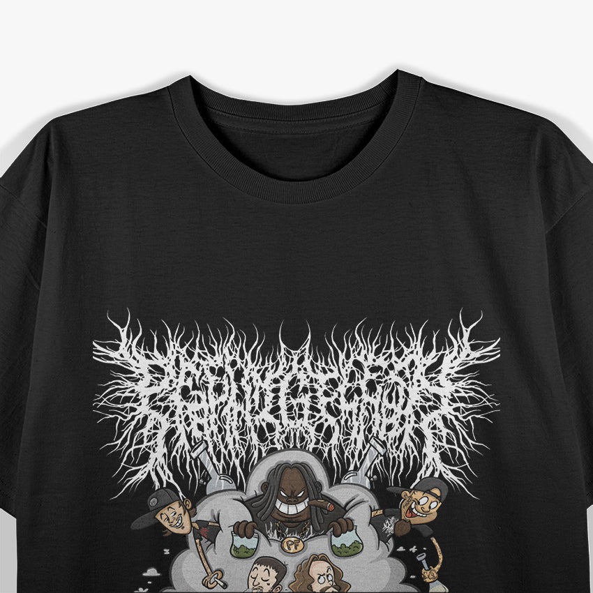 PeelingFlesh Retro Deathcore Music Band Fans Graphic T-Shirt