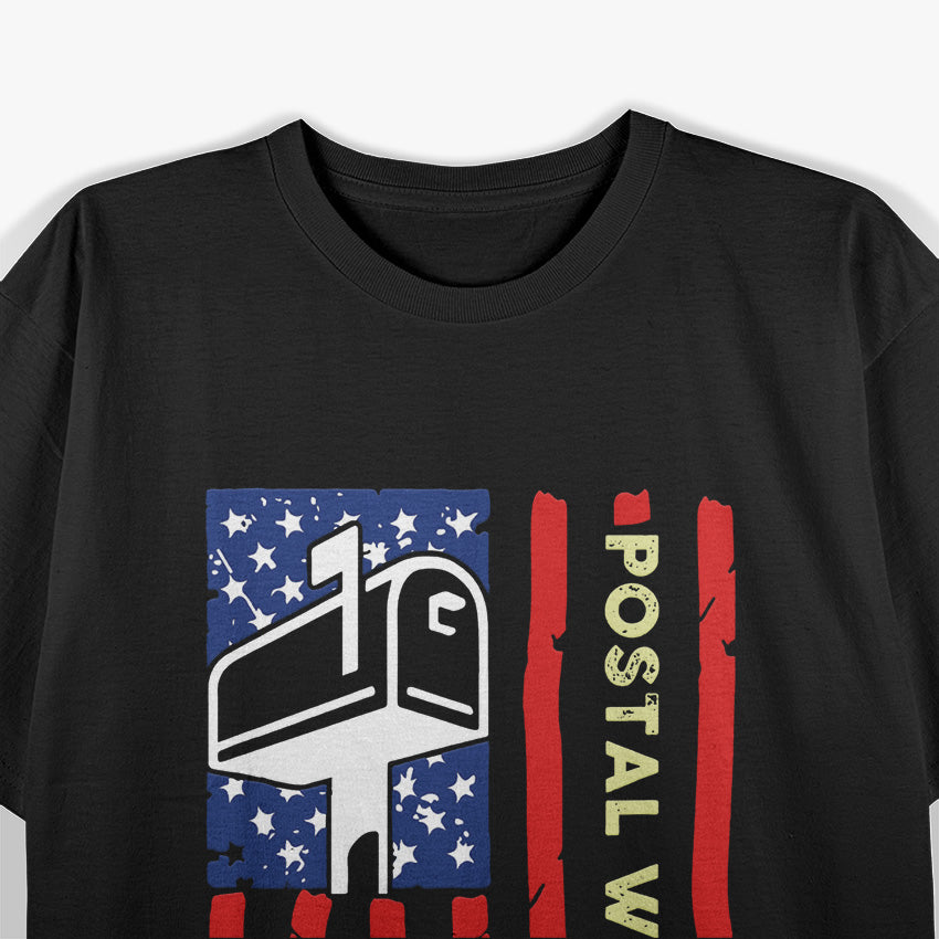 Patriotic Postal Worker: U.S. Mail Carrier Pride T-Shirt