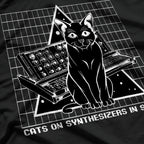 Cats on Synthesizers in Space – Funny Musician Retro T-Shirt