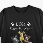 Funny Dog Lover Quote Humans Make My Head Hurt Graphic T-shirt