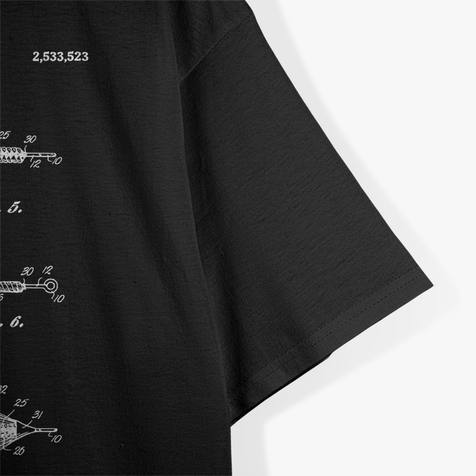 Fly Fishing Patent – Vintage Fisherman Blueprint Art Love T-Shirt