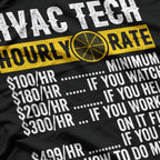 HVAC Tech Hourly Rate T-Shirt