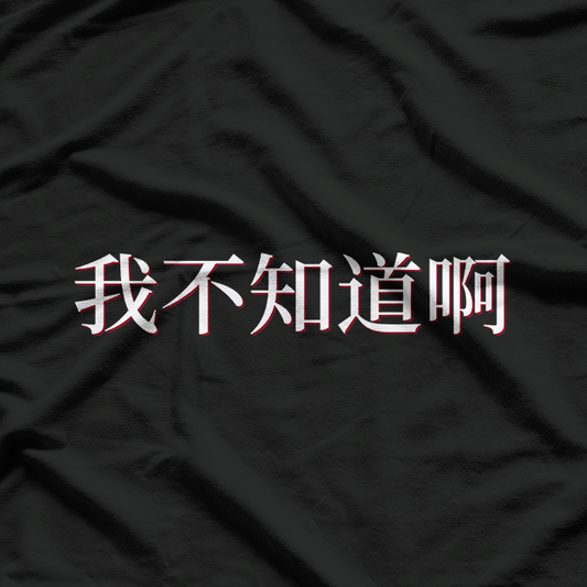I Don’t Know in Mandarin Funny Chinese Language Humor T-Shirt