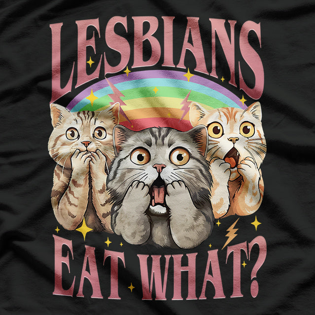 Retro Cat – Eat What You Want Funny Vintage T-Shirt