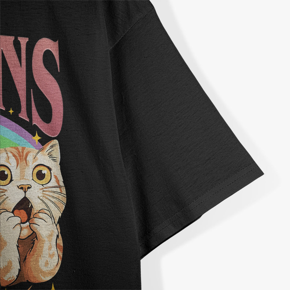 Retro Cat – Eat What You Want Funny Vintage T-Shirt