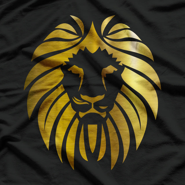 Metallic Gold King Lion Jungle Wildlife Animal Lover T-Shirt