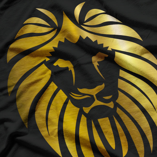 Metallic Gold King Lion Jungle Wildlife Animal Lover T-Shirt