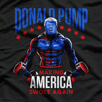 Donald Pump America Weightlifting Gym Parody T-Shirt