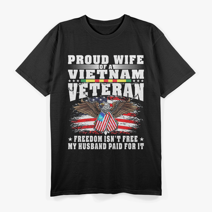 Proud Wife of a Vietnam War Veteran Freedom Support T-Shirt