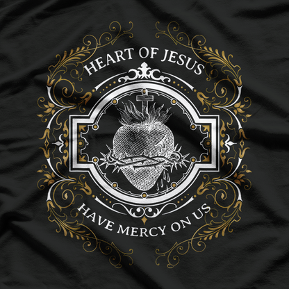 Sacred Heart of Jesus Vintage Religious Blessing Graphic T-Shirt