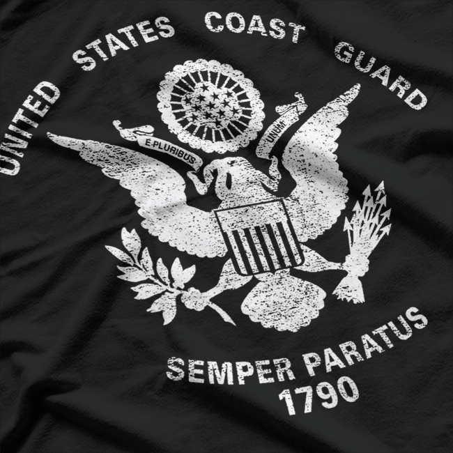 United States Coast Guard Eagle Flag Patriotic USCG T-Shirt
