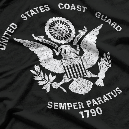 United States Coast Guard Eagle Flag Patriotic USCG T-Shirt