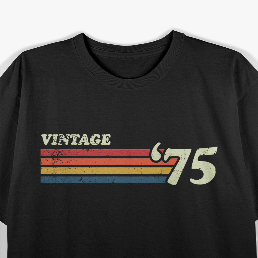 Classic 75 Graphic – Retro Stripes Inspired Vintage Style T-Shirt
