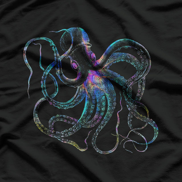 Psychedelic Tentacles: Vintage Retro Octopus Art T-Shirt