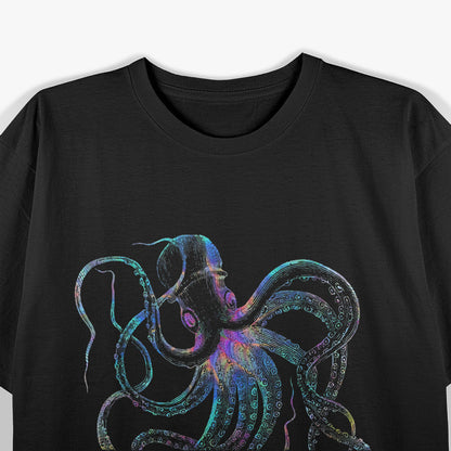 Psychedelic Tentacles: Vintage Retro Octopus Art T-Shirt