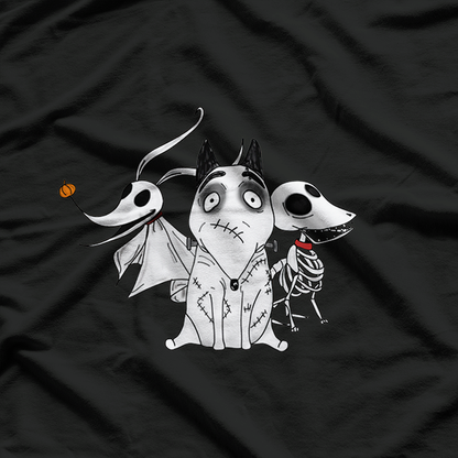 Zero, Scrapss And Sparky Dog Tim Burton T-Shirt