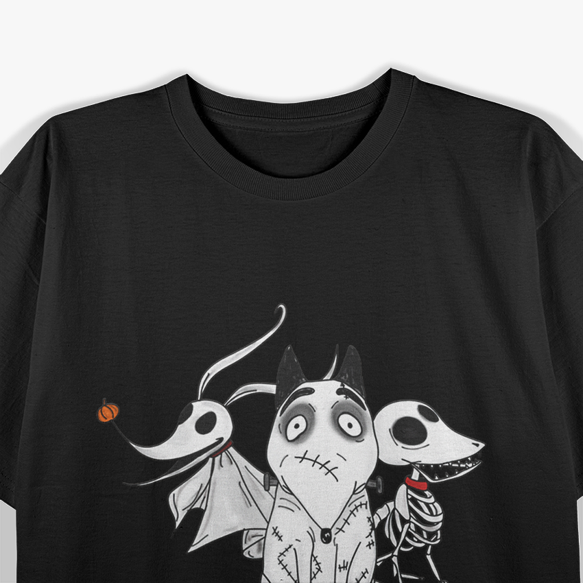 Zero, Scrapss And Sparky Dog Tim Burton T-Shirt
