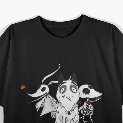 Zero, Scrapss And Sparky Dog Tim Burton T-Shirt