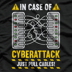 Cybersecurity: In Case of Cyber Attack Just Pull the Cables T-Shirt
