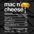 Mac and Cheese Nutrition Facts: 100% Comfort Food T-Shirt