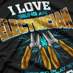 I Love Being an Electrician: Wired for Success T-Shirt