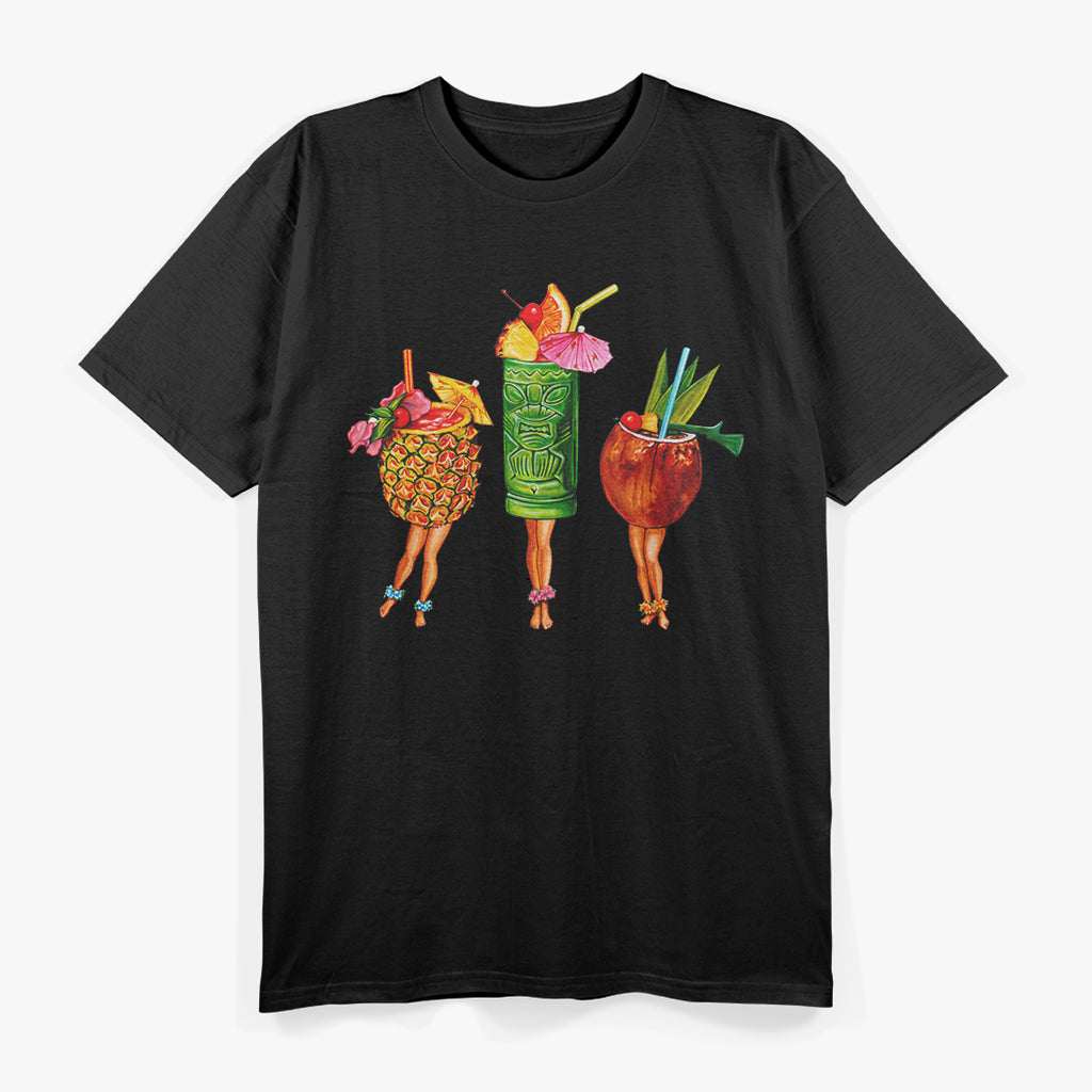 Tiki Cocktail Pin-Ups T-Shirt