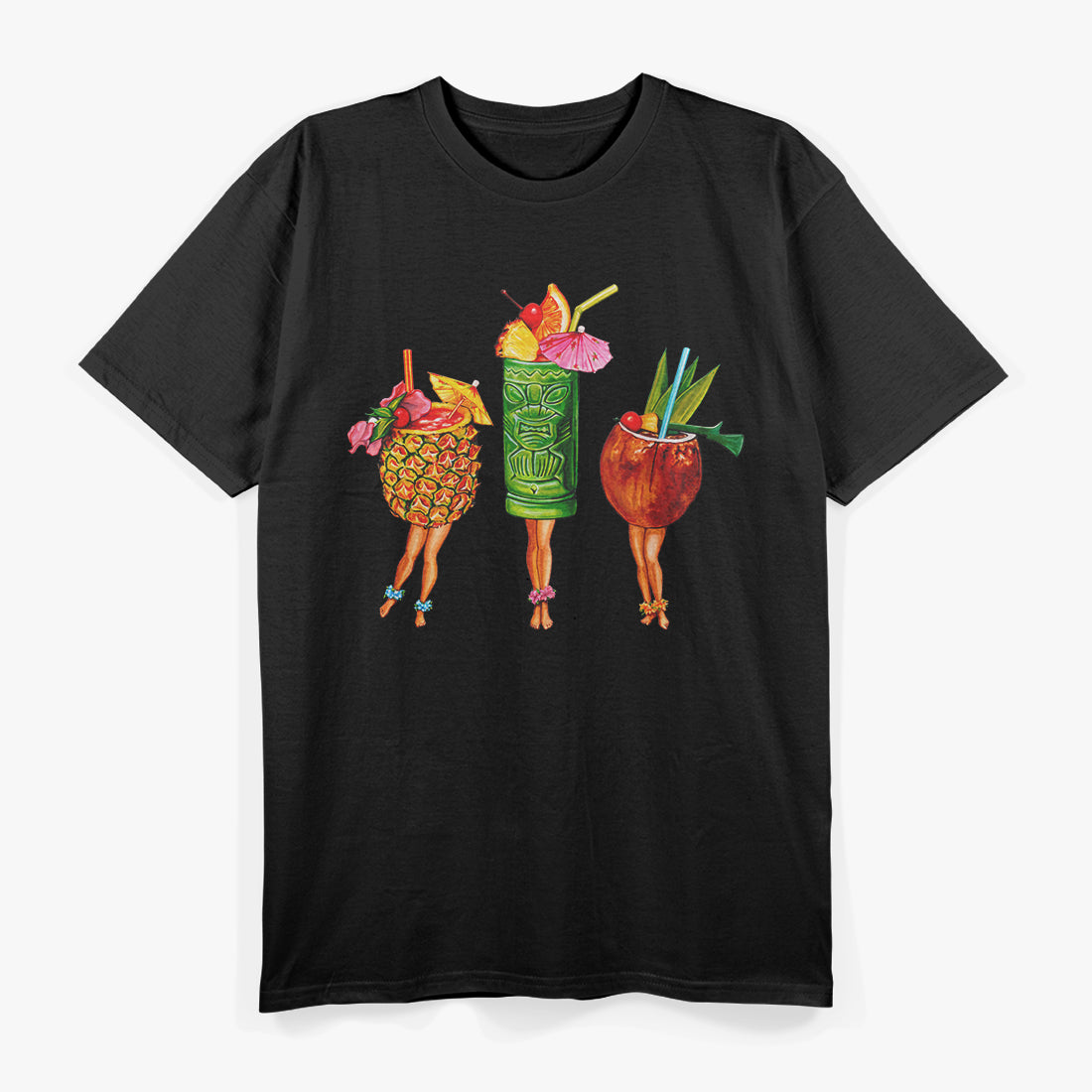 Tiki Cocktail Pin-Ups T-Shirt