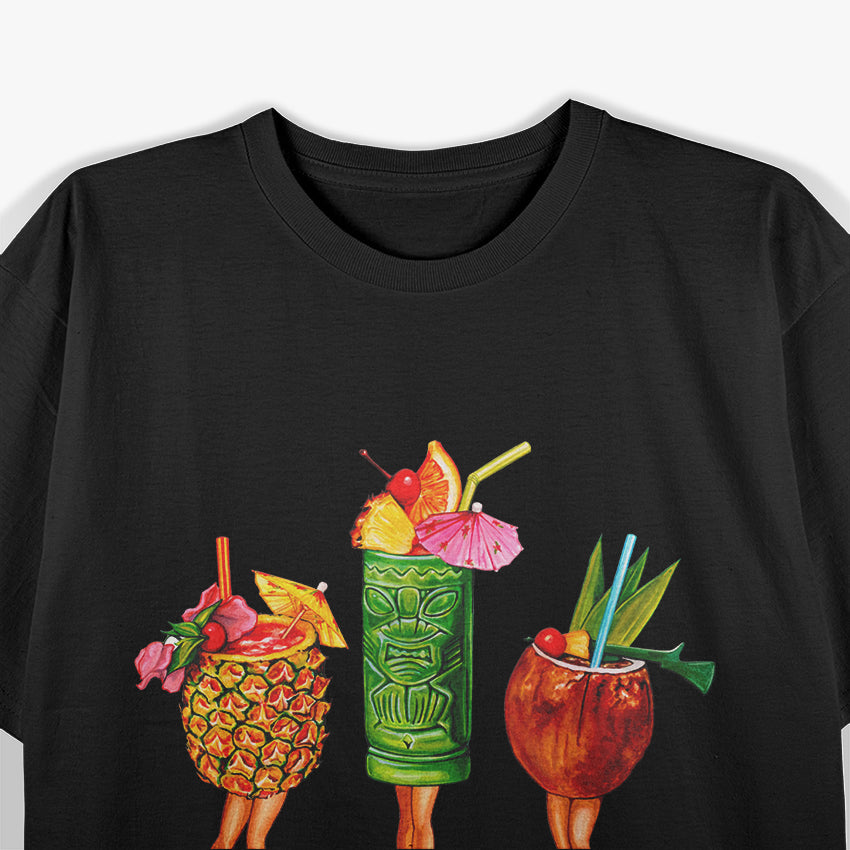 Tiki Cocktail Pin-Ups T-Shirt
