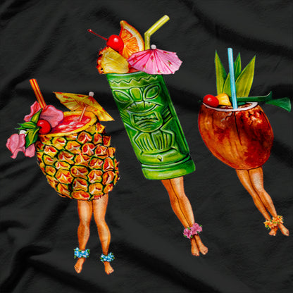 Tiki Cocktail Pin-Ups T-Shirt