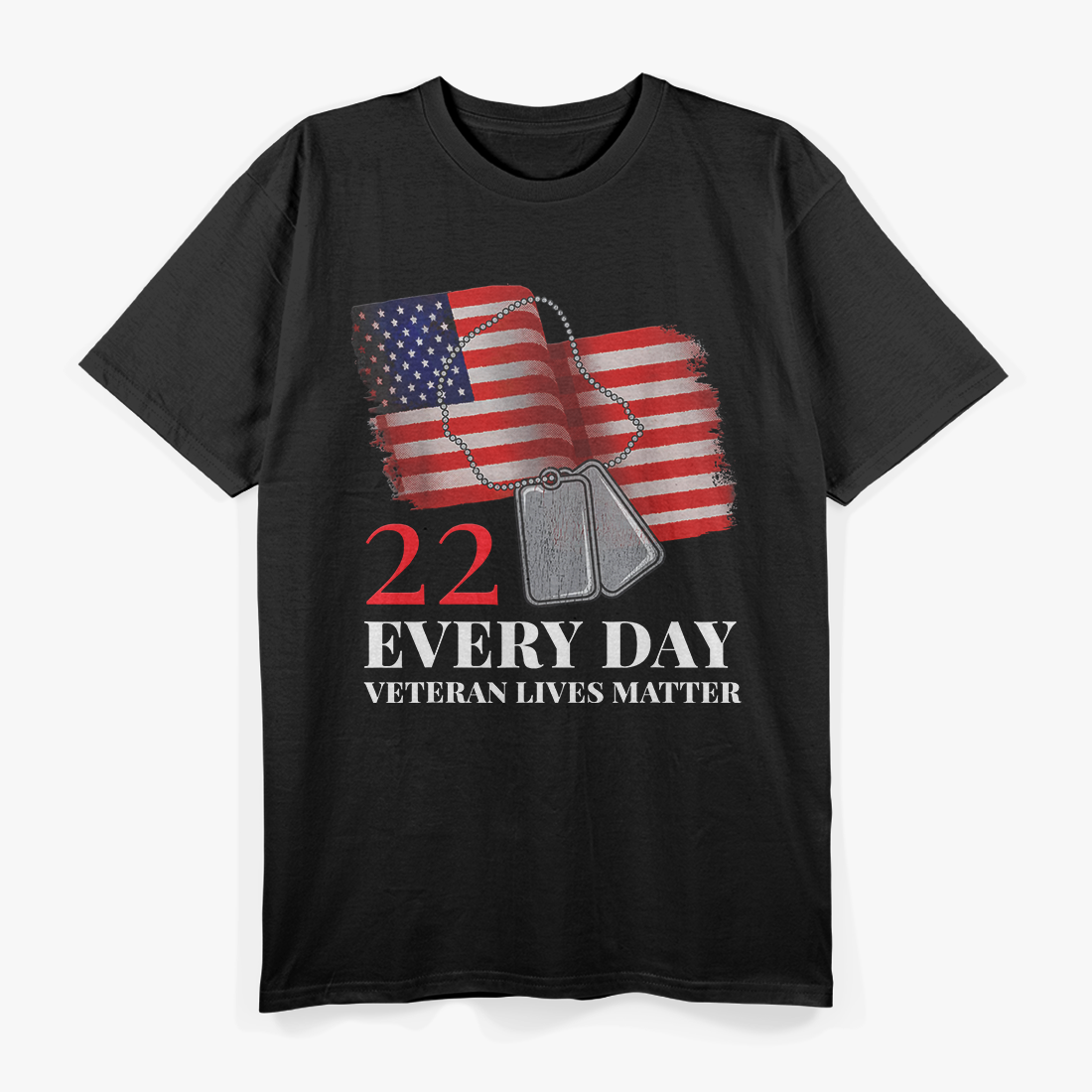 22 Every Day Veteran Lives Matter Veteran Suicide Awareness T-Shirt