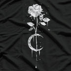 Occult Moon & Rose: Witchcraft Aesthetic T-Shirt